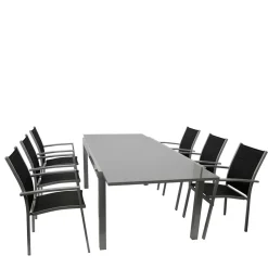 Gartensitzgruppe mit sechs Sitzplätzen - Capo (siebenteilig)