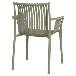 Gartenstühle aus Polypropylen in Graugrün - Ahin (4er Set)