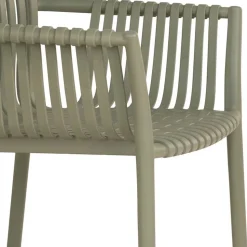 Gartenstühle aus Polypropylen in Graugrün - Ahin (4er Set)