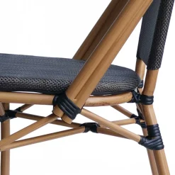 Gartenstühle aus Webstoff Schwarzbraun - Phantom (2er Set)