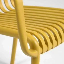 Gartenstühle in Gelb mit Armlehnen - Laspezia (4er Set)