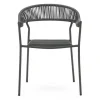 Gartenstuhl aus Geflecht und Stahl - Lavinaia (4er Set)
