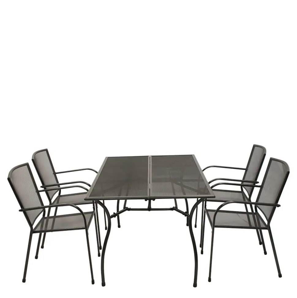 Gartentisch & 4 Armlehnstühle - Grover (fünfteilig)