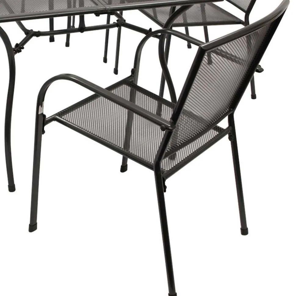 Gartentisch & 4 Armlehnstühle - Grover (fünfteilig)