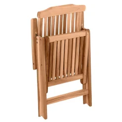 Gartentisch & Klappsessel aus Holz - Klahuma (fünfteilig)