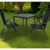 Gartentisch & zwei Stühle Set - Neluna (dreiteilig)