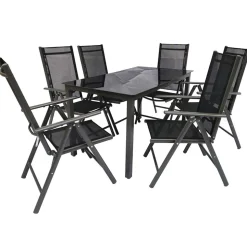 Gartentisch Gruppe in modernem Design - Everest (siebenteilig)