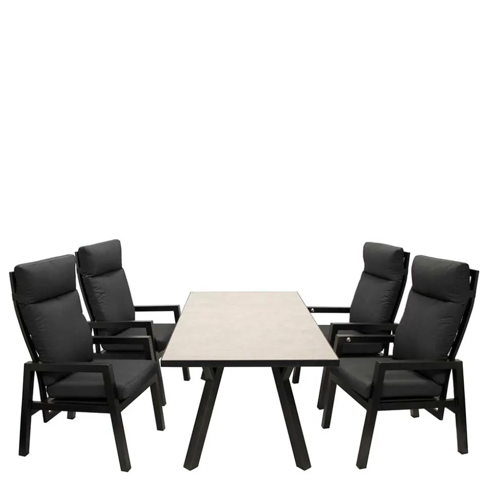 Gartentisch Gruppe in modernem Design - Laura (fünfteilig)