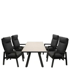 Gartentisch Gruppe in modernem Design - Laura (fünfteilig)