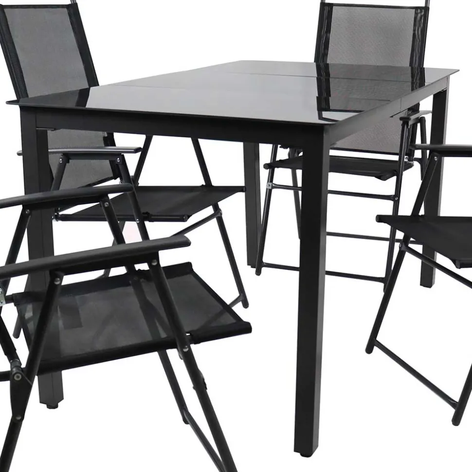 Gartentisch und Hochlehner Set - Kimbertas (fünfteilig)