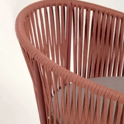 Geflecht Armlehnenstühle in Rotbraun - Udolpho (4er Set)