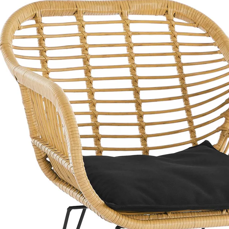 Geflecht Armlehnstuhl aus Kunstrattan Beige - Syanta (2er Set)