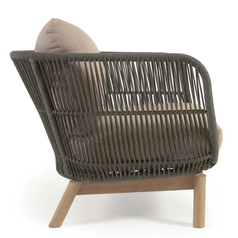 Geflecht Loungesessel in Dunkelgrün - Casimiro (2er Set)