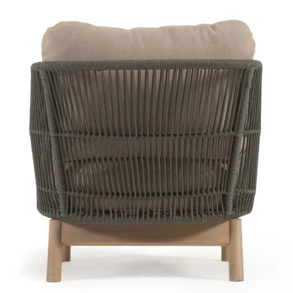 Geflecht Loungesessel in Dunkelgrün - Casimiro (2er Set)