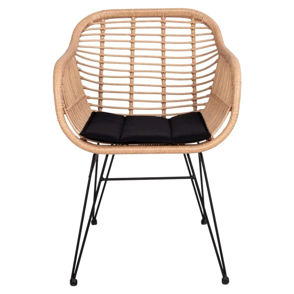 Geflecht Stühle in Beige Rattan - Ambo (2er Set)