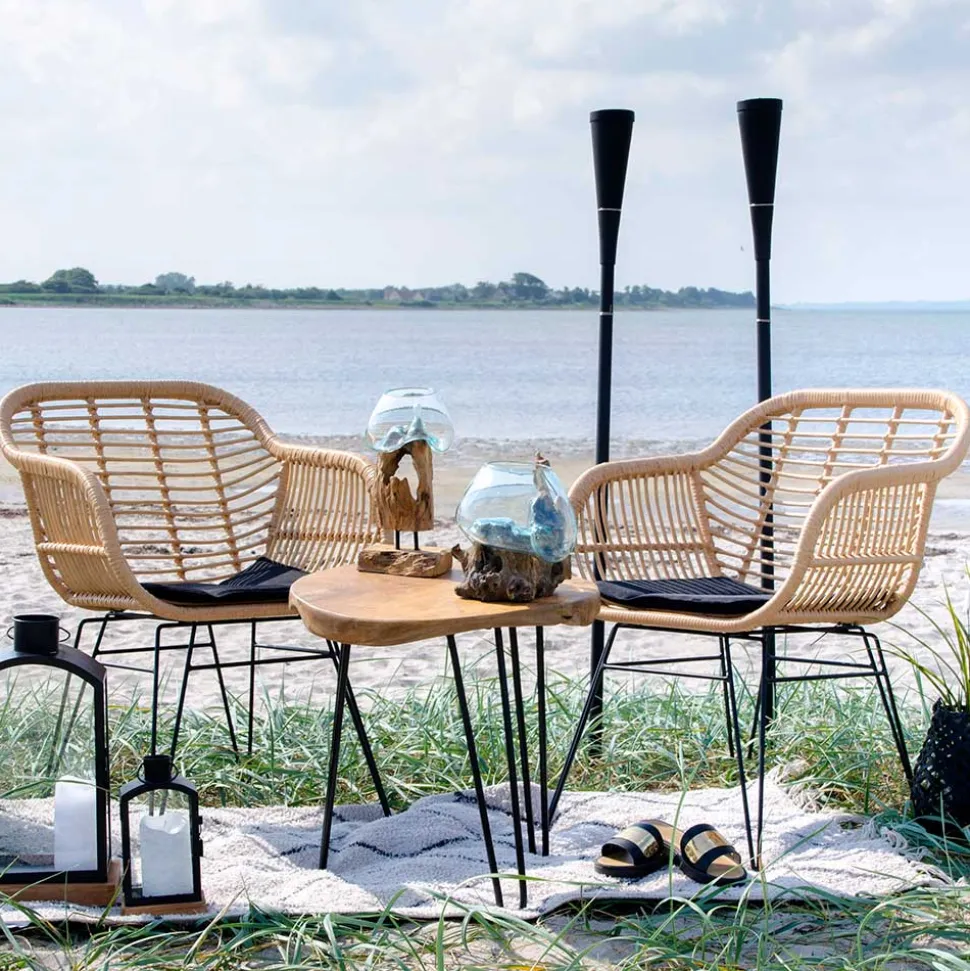 Geflecht Stühle in Beige Rattan - Ambo (2er Set)