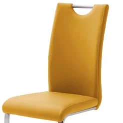 Gelbe Stühle für Esszimmer Carismata als Freischwinger (4er Set)