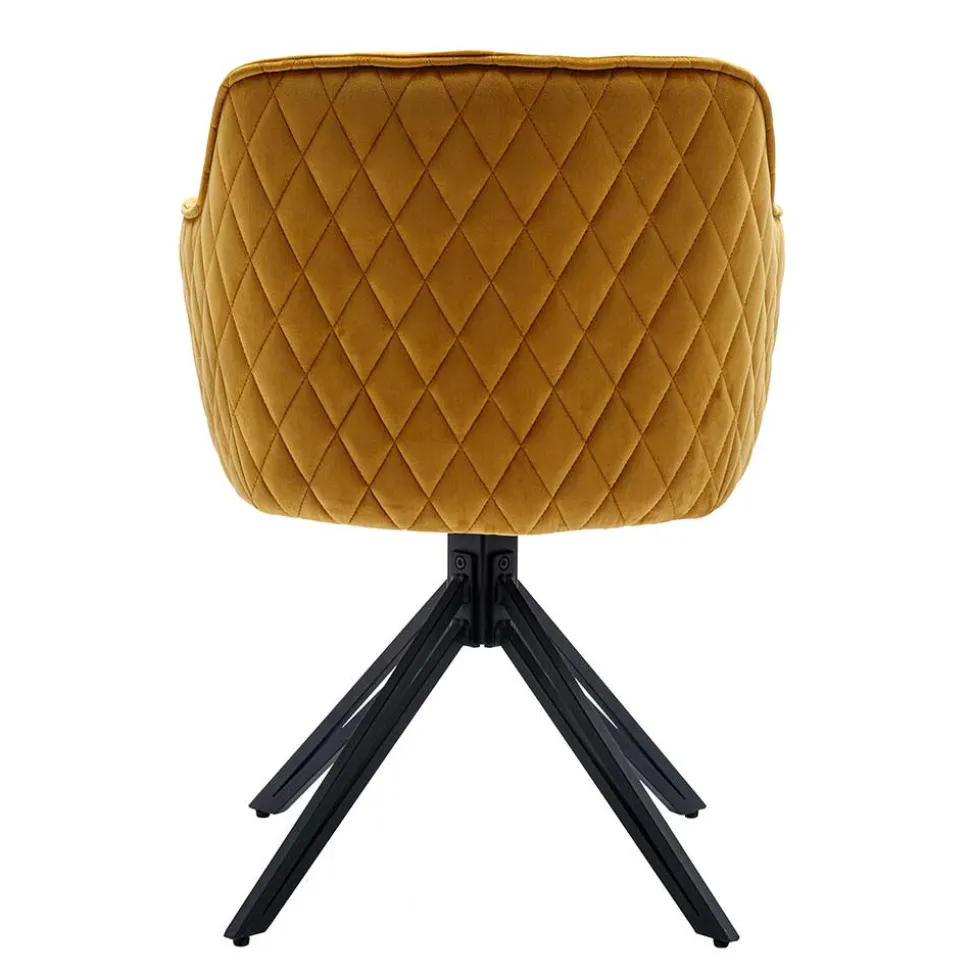 Gelber Armlehnenstuhl mit Drehgestell - Bellatrix