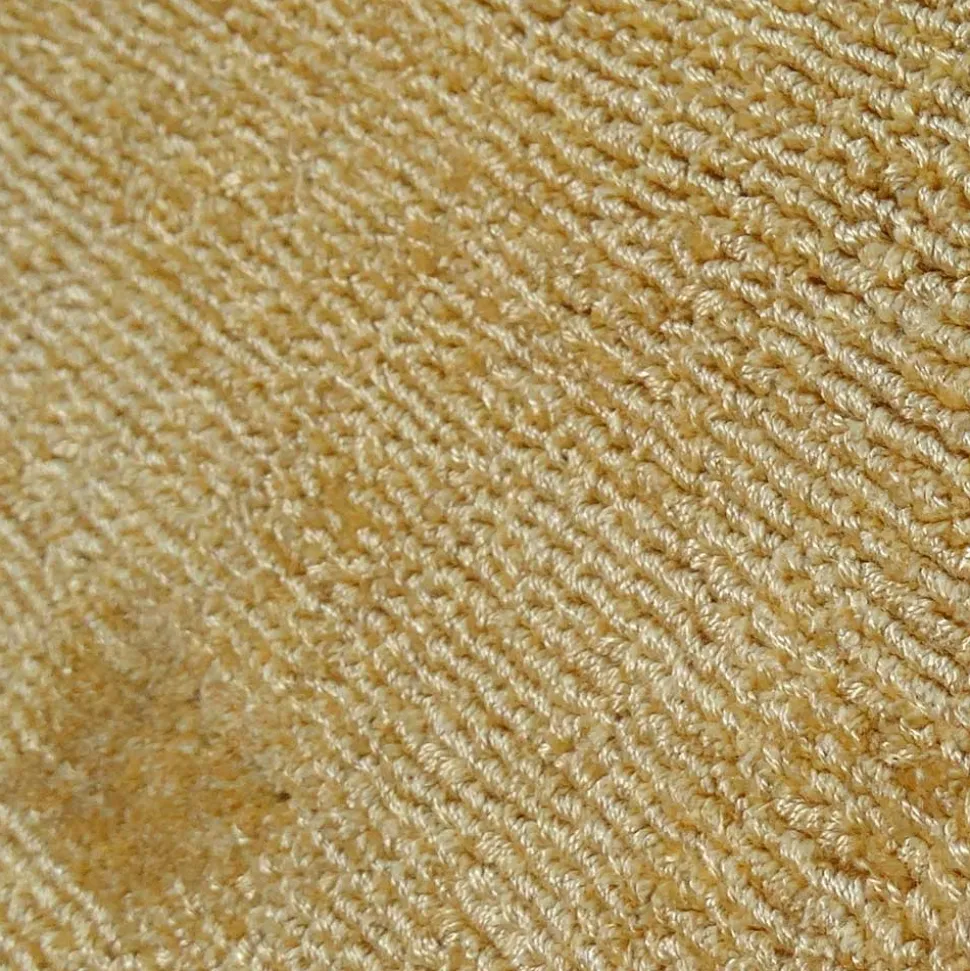 Gelber Teppich handgewebt aus Viskose - Fortiguno