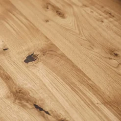 Geölter Wildeiche Essenstisch mit Stahlbeinen - Mandirov