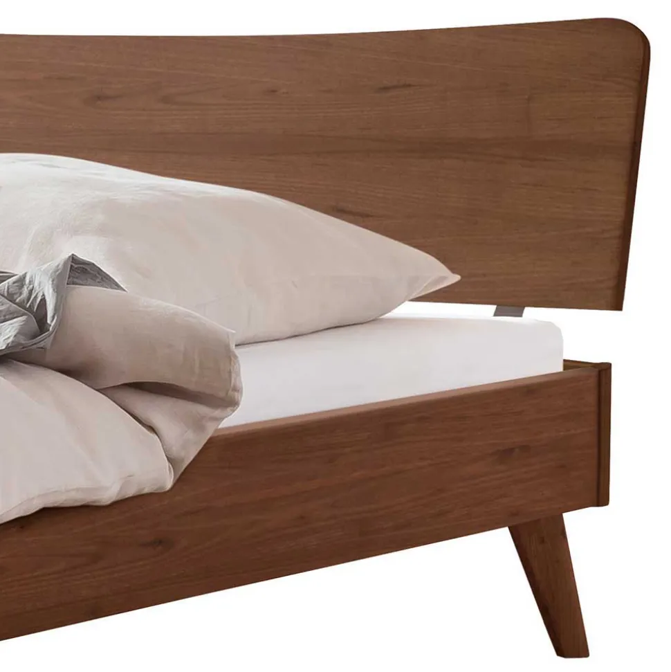 Geöltes Bett in Braun Nussbaumholz - Rovigo