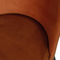 Gepolsterte Samtstühle in Rost Braun - Licasia (2er Set)