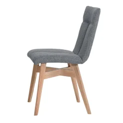 Gepolsterte Stühle in Grau & Natur - Tucina (2er Set)