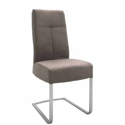 Gepolsterter Freischwinger Stuhl in Braun - Carpreras (2er Set)