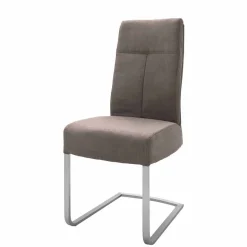 Gepolsterter Freischwinger Stuhl in Braun - Carpreras (2er Set)