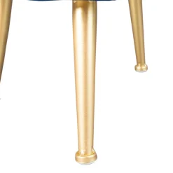 Gepolsterter Hocker in Blau & Gold - Chasmarin