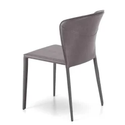 Gepolsterter Stuhl in Dunkelgrau - Baika (2er Set)