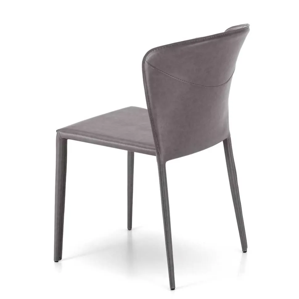 Gepolsterter Stuhl in Dunkelgrau - Baika (2er Set)