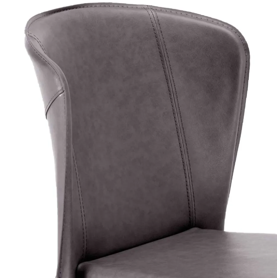 Gepolsterter Stuhl in Dunkelgrau - Baika (2er Set)