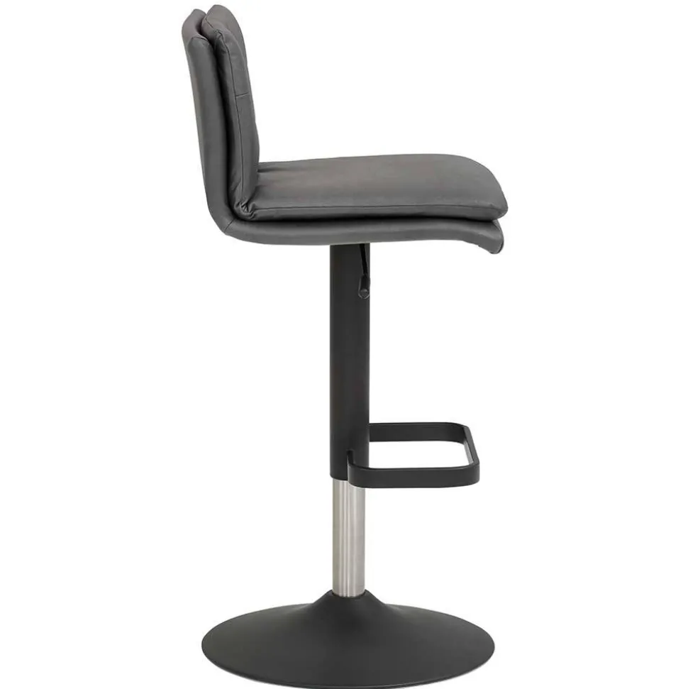 Gepolsterter Tresenstuhl in Dunkelgrau - Teromaso