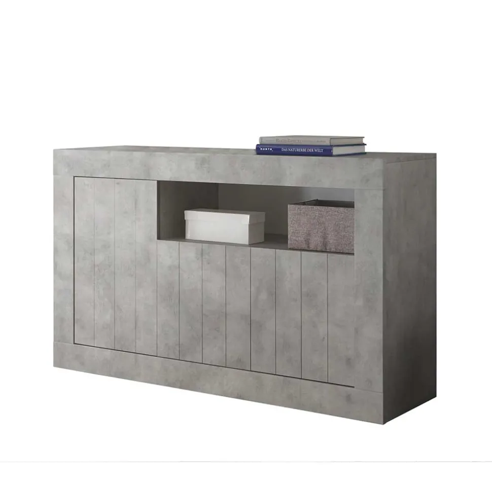 Geradlinige Kommode in Beton Nachbildung - Korlin