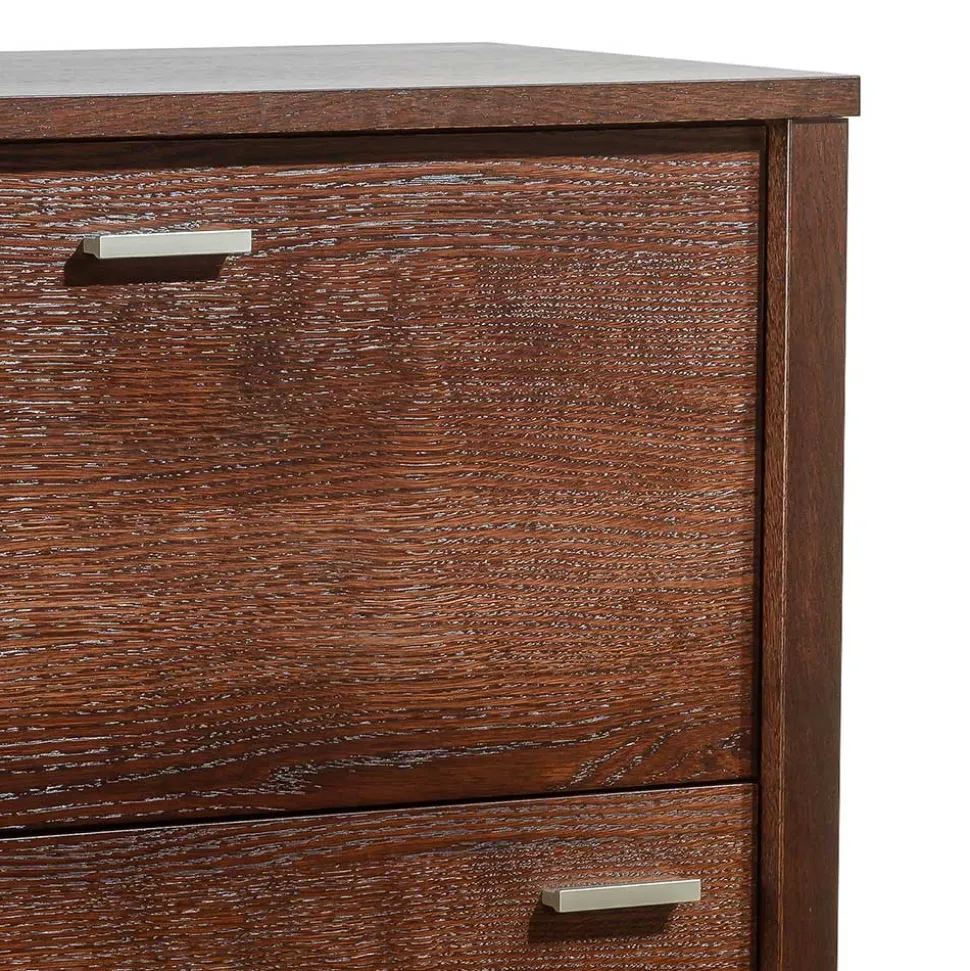 Geradlinige Schreibkommode in Wenge Braun - Glosidrana