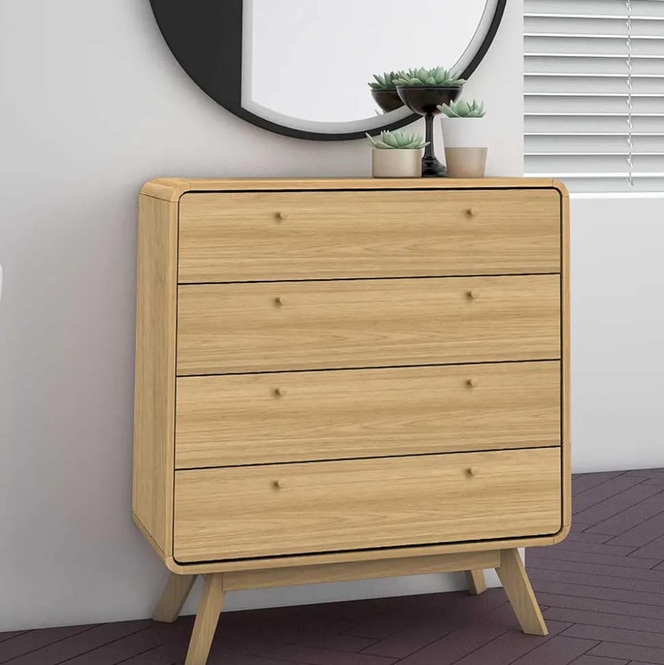 Gerundete Kommode mit vier Schubladen - Sophiea