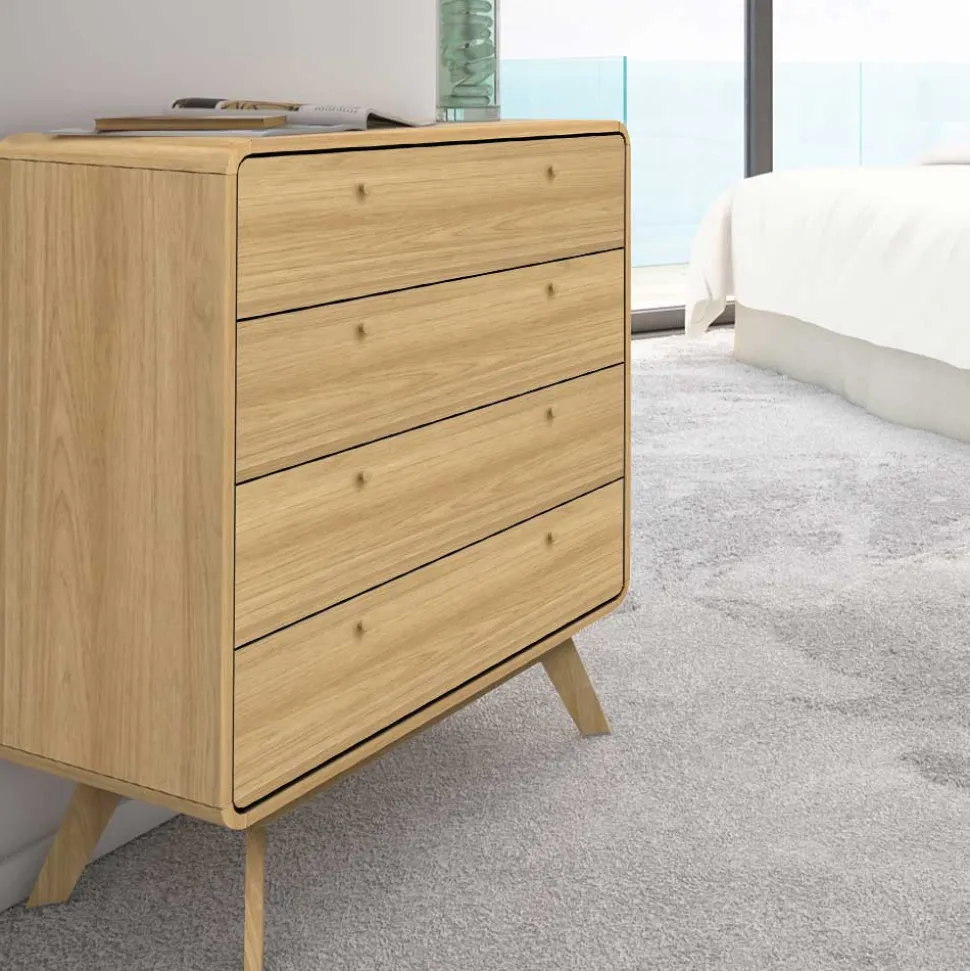 Gerundete Kommode mit vier Schubladen - Sophiea