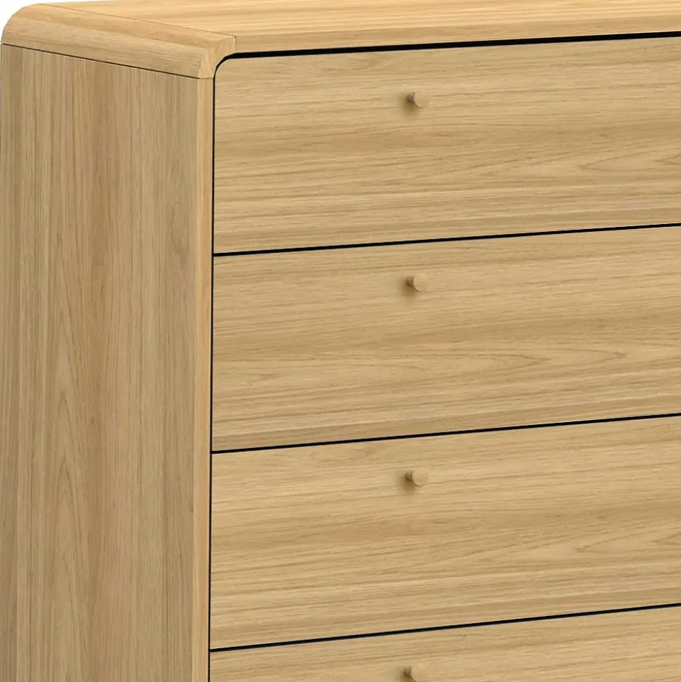 Gerundete Kommode mit vier Schubladen - Sophiea