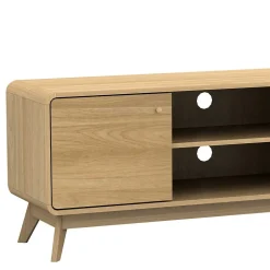 Gerundetes Lowboard in Eiche Optik - Alcuam