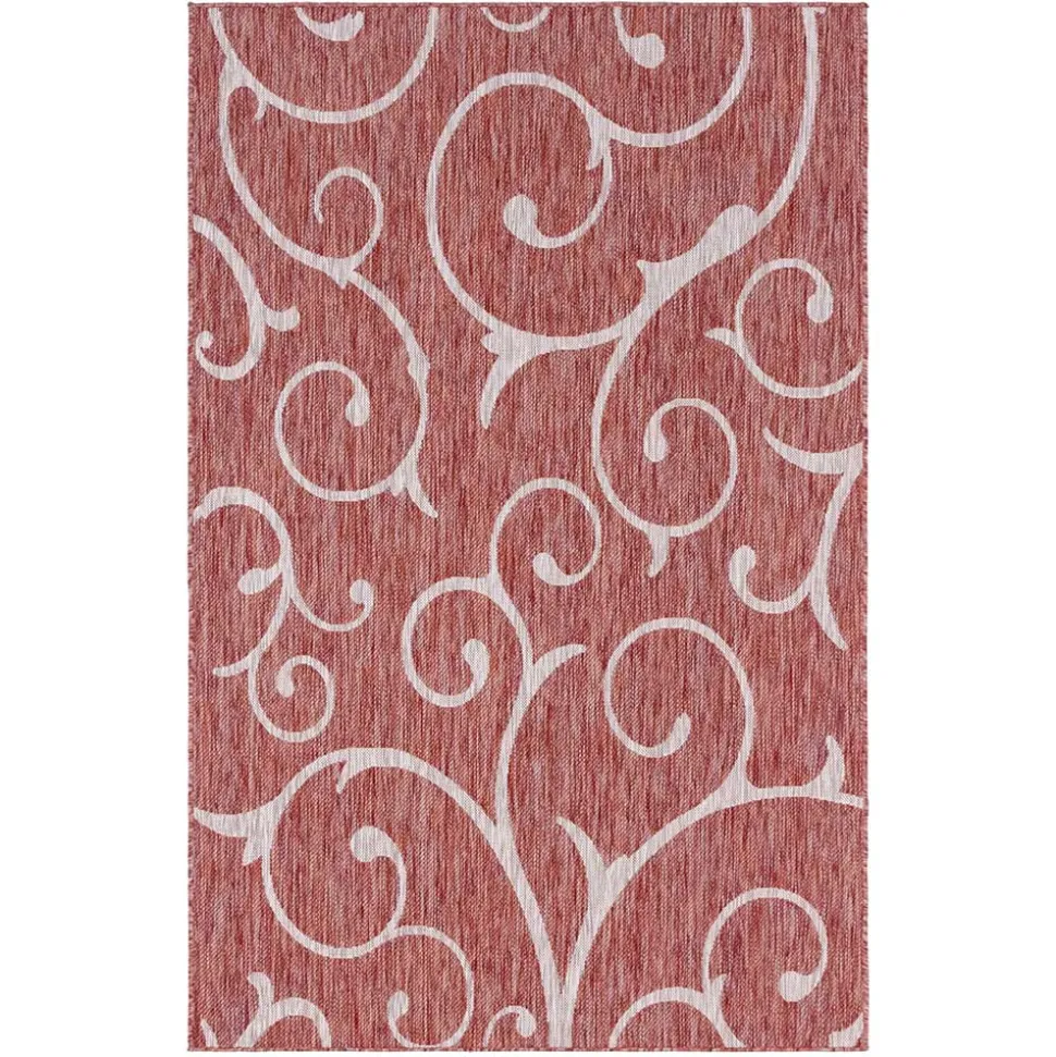 Gewebter Teppich aus PP mit Ornament Motiv - Rick