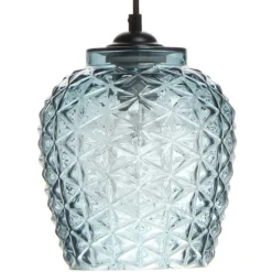 Glas Hängelampe in hellem Blau - Estrevin