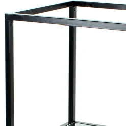 Glas Regal mit Metallrahmen - Elegatos