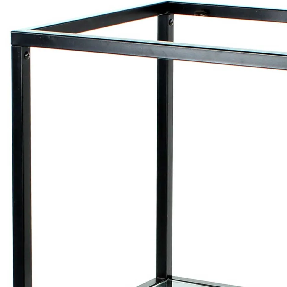 Glas Regal mit Metallrahmen - Elegatos