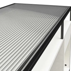 Glas Schreibtisch mit Rillen Strukturglasplatte - Corners