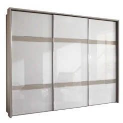 Glas Schwebetüren Schrank in Weiß & Grau - Pruducia