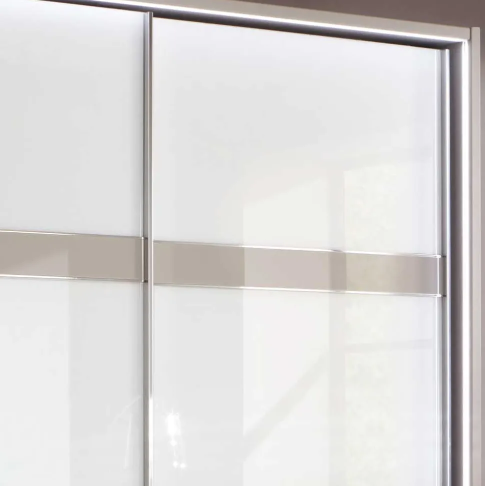 Glas Schwebetüren Schrank in Weiß & Grau - Pruducia