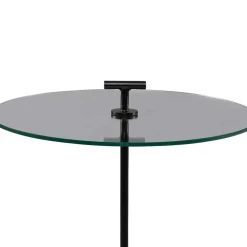 Glas-Beistelltisch mit Säulenfuß - Mezera
