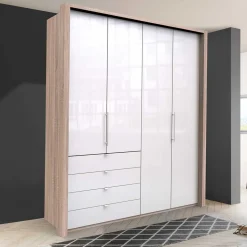 Glasbeschichteter Kleiderschrank mit zwei Falttüren - Bosays