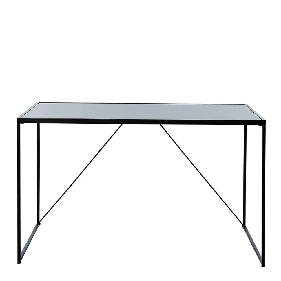 Glasschreibtisch aus Schwarzglas - Pathos